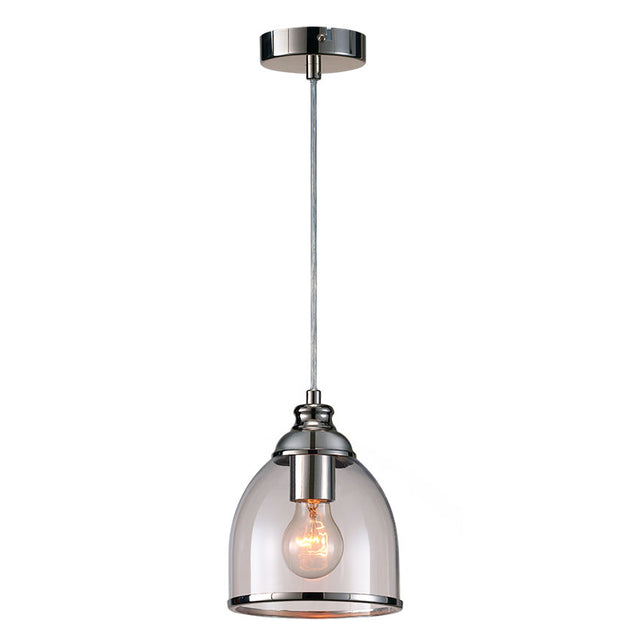 POLISHED NICKEL GLOBO SINGLE PENDANT