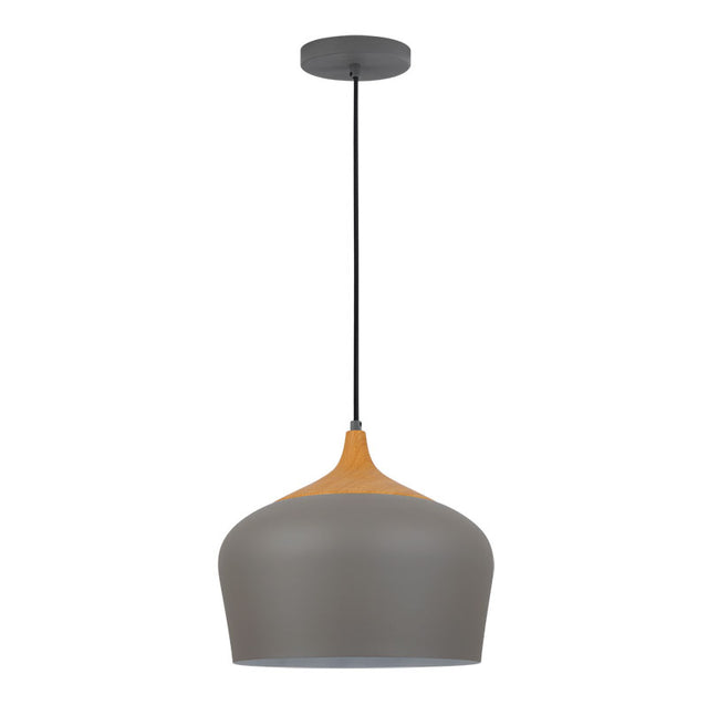 GREY with WOOD EFFECT MATERA PENDANT