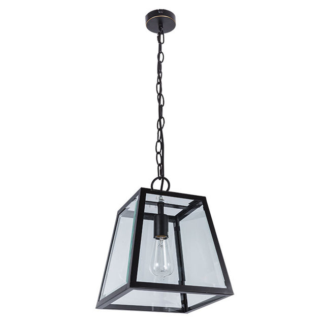 GALLEY CLEAR GLASS AND METAL FRAME PENDANT