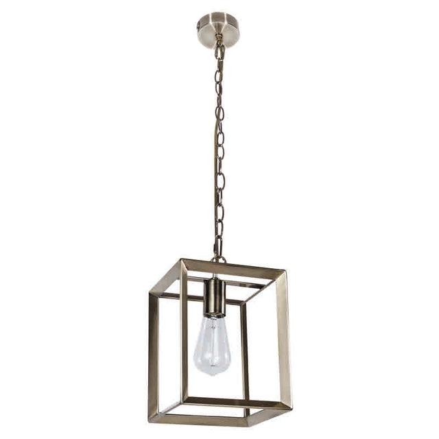 GALLEY CLEAR AND METAL FRAME PENDANT