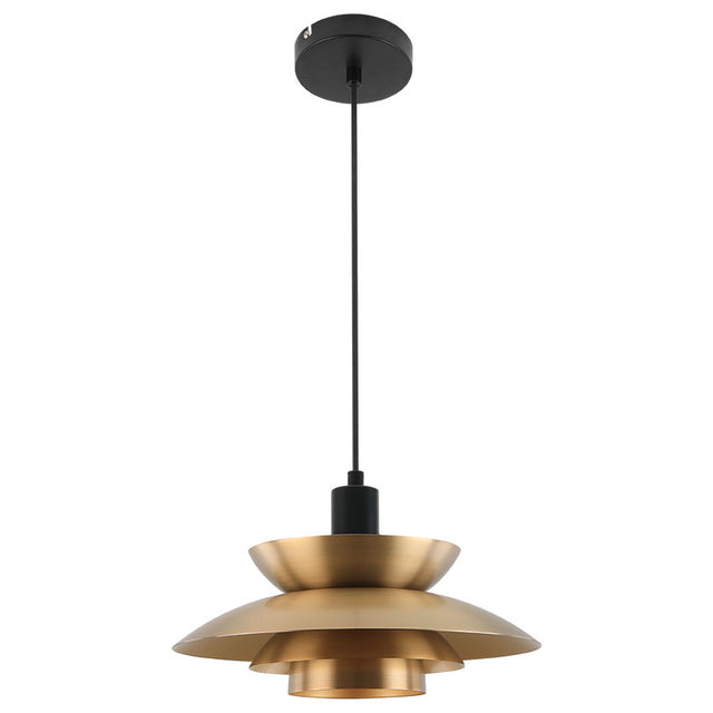 SATIN BRASS RETRO STYLE METAL PENDANT