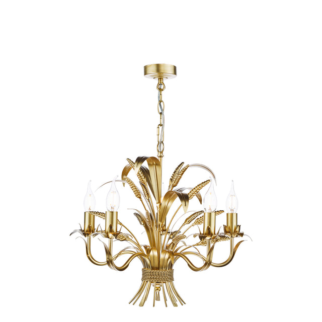 Phaedra 5 Light Pendant Gold