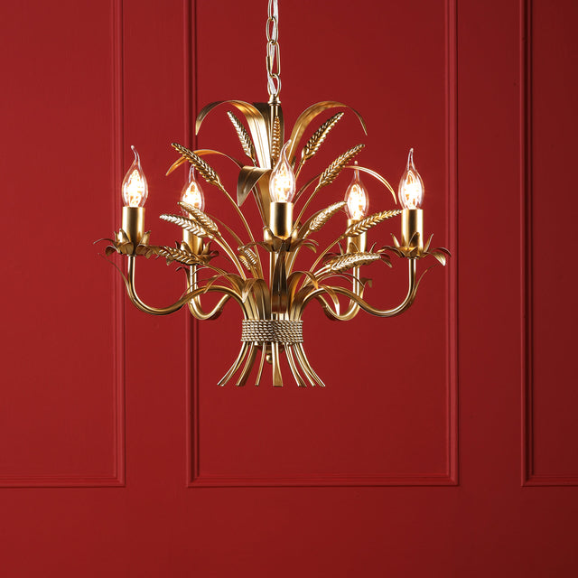 Phaedra 5 Light Pendant Gold