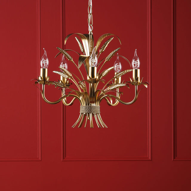 Phaedra 5 Light Pendant Gold