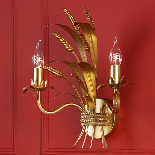 Phaedra 2 Light Wall Light Gold