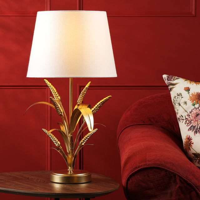 Phaedra Table Lamp Gold With Shade