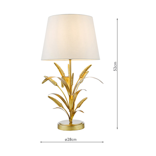 Phaedra Table Lamp Gold With Shade