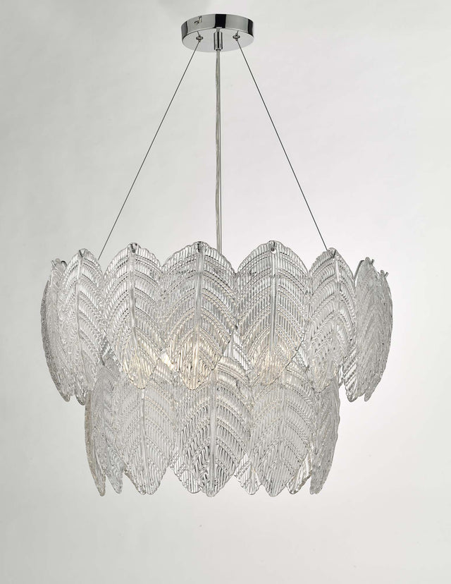 Phillipa 3 Light Pendant Clear Glass And Polished Chrome