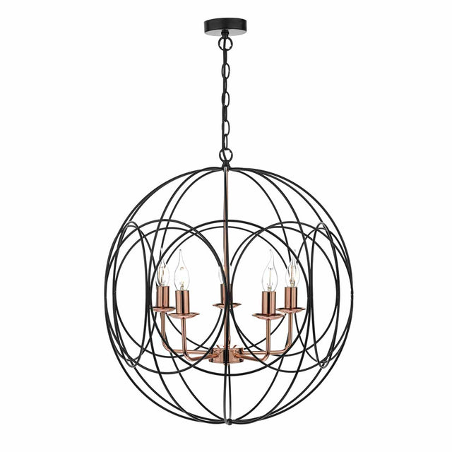 Phoenix 5lt Pendant Black & Copper