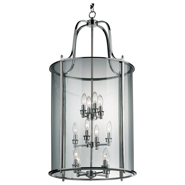 POLISHED CHROME ROUND GLASS LANTERNS