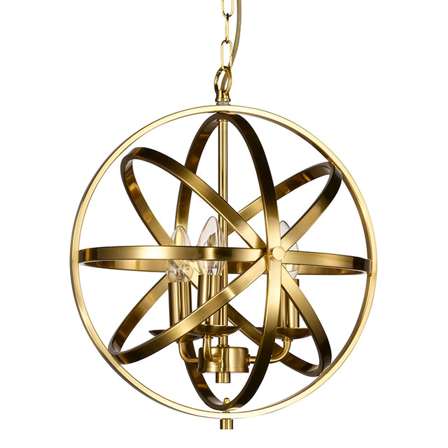 MATT BRASS BESCA ROUND PENDANT