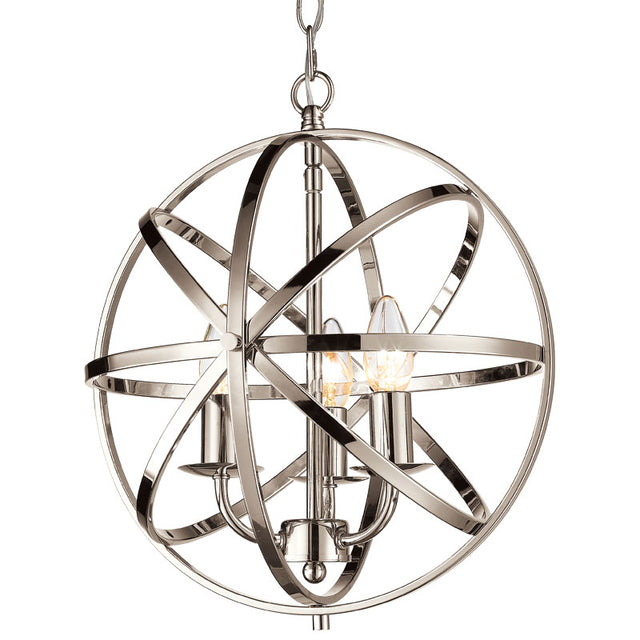 SATIN NICKEL BESCA ROUND PENDANT