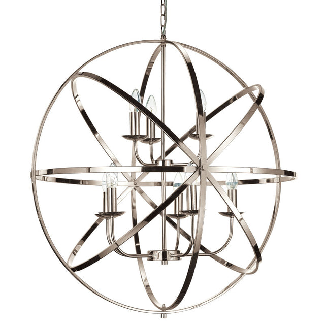 SATIN NICKEL BESCA ROUND PENDANT