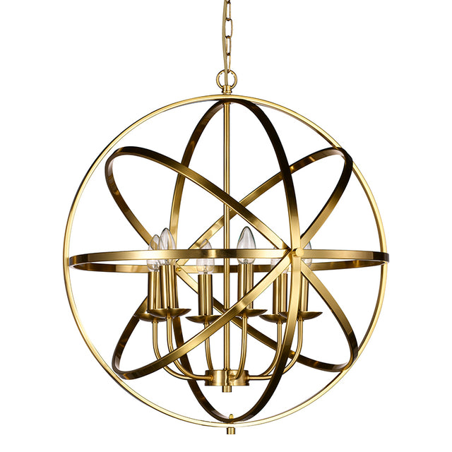 MATT BRASS BESCA ROUND PENDANT