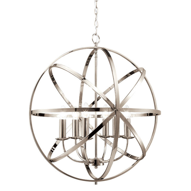 SATIN NICKEL BESCA ROUND PENDANT