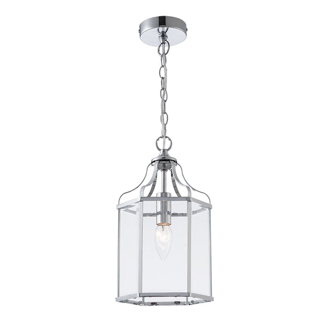 CHROME CAMBRIDGE PANEL LANTERN