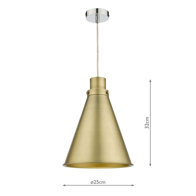 Potter Easy Fit Pendant Aged Brass