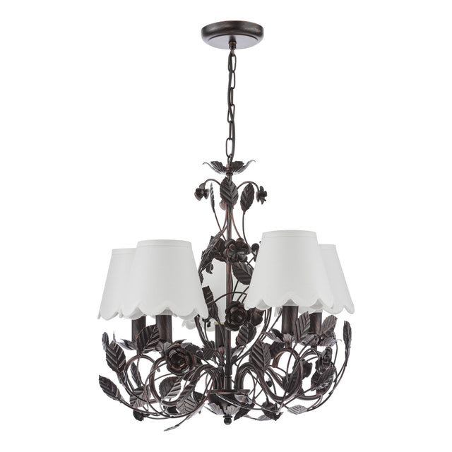 Priscilla 5 Light Pendant Matt Black/Bronze Fitting Only