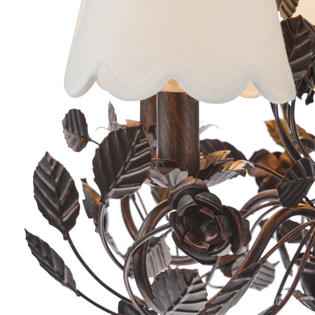 Priscilla 5 Light Pendant Matt Black/Bronze Fitting Only