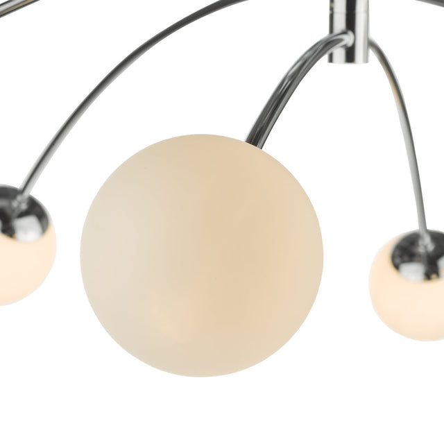 Puglia 6lt Semi Flush Polished Chrome Opal Glass