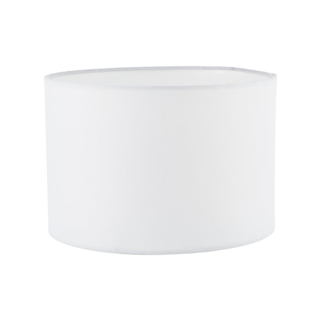 Pyramid White Linen Drum Shade 25cm