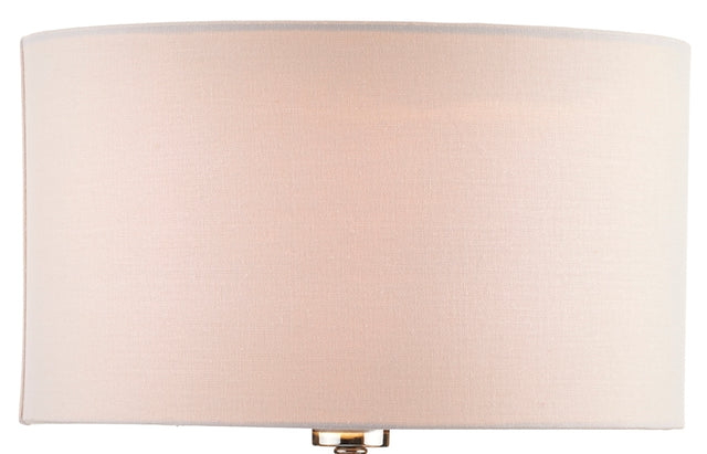 Pyramid White Linen Drum Shade 35cm