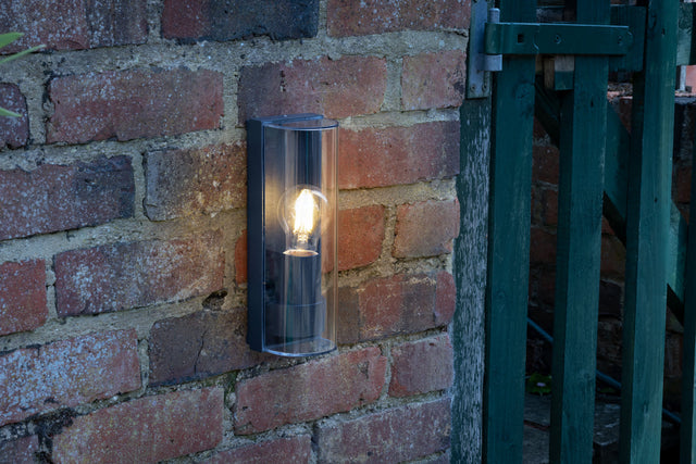 Quenby Outdoor Wall Light Matt Grey Acrylic IP65