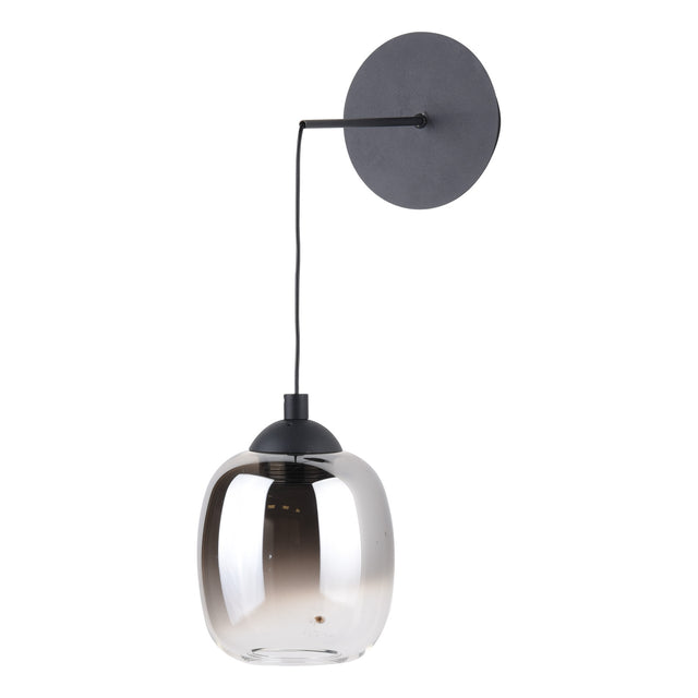 Ramona Pendant/Wall Light Matt Black Ombre Glass LED