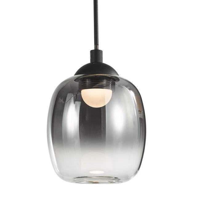 Ramona Pendant/Wall Light Matt Black Ombre Glass LED