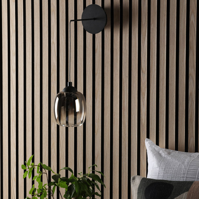 Ramona Pendant/Wall Light Matt Black Ombre Glass LED