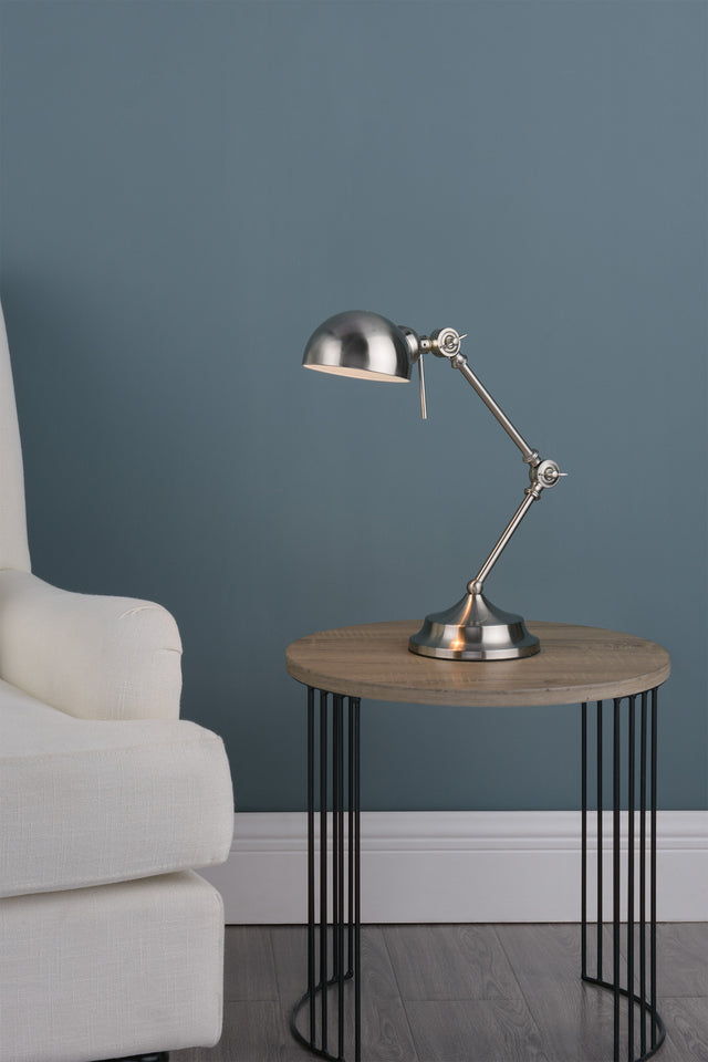 Ranger Task Table Lamp Satin Chrome