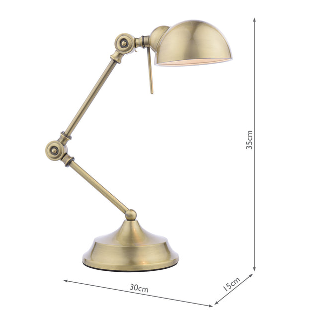 Ranger Task Table Lamp Antique Brass