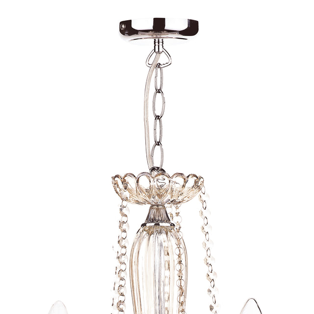 Raphael 5 Light Chandelier Champagne Crystal