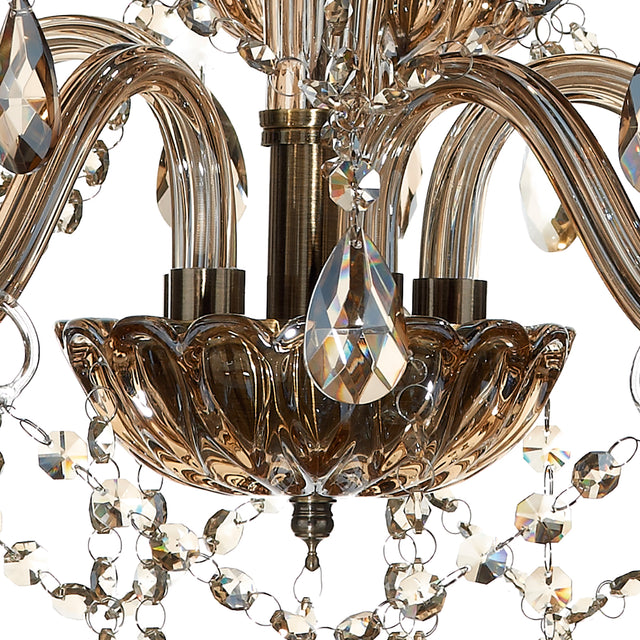 Raphael 5 Light Chandelier Champagne Crystal