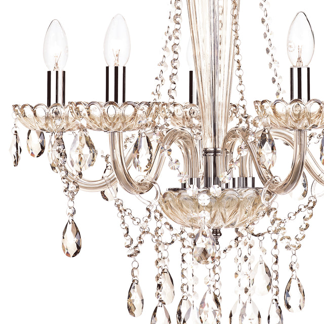 Raphael 5 Light Chandelier Champagne Crystal