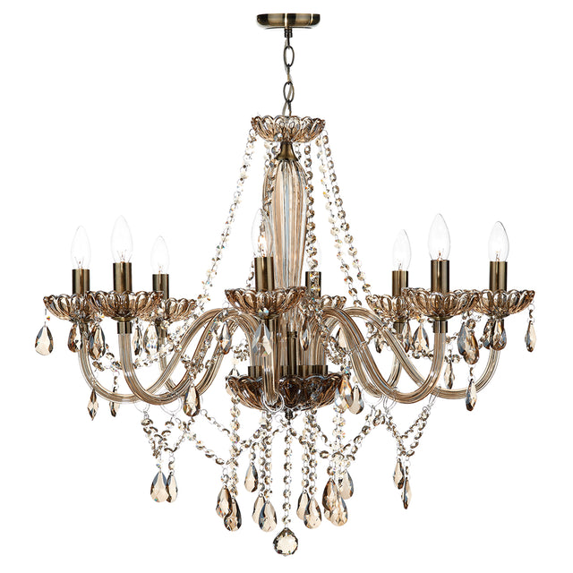 Raphael 8 Light Chandelier Champagne Crystal