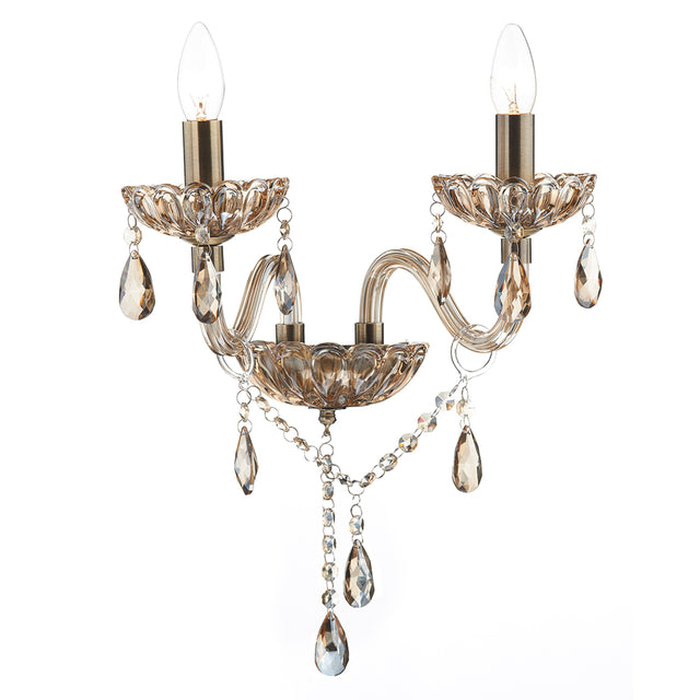 Raphael Double Wall Bracket Champagne Crystal