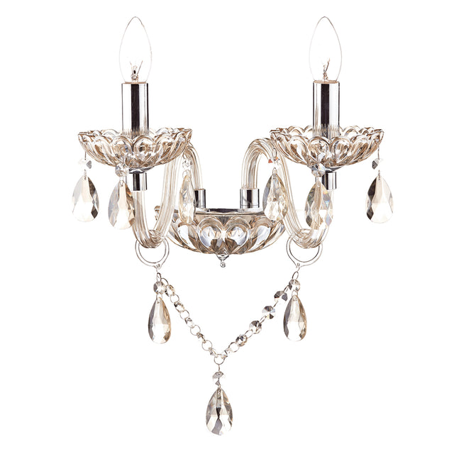 Raphael Double Wall Bracket Champagne Crystal