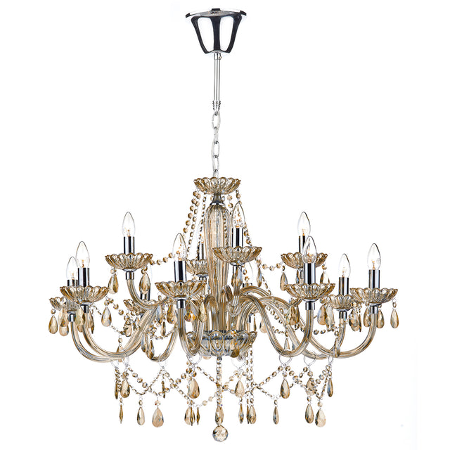 Raphael 12 Light Chandelier Champagne Crystal