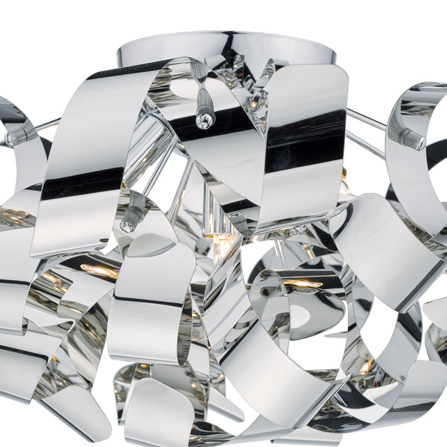 Rawley 5 Light Flush Polished Chrome 60cm