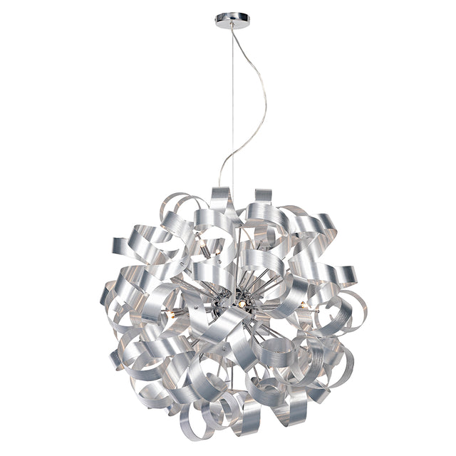 Rawley 12 Light Pendant Brushed Aluminium