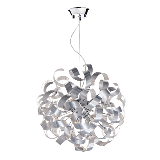 Rawley 9 Light Pendant Brushed Aluminium