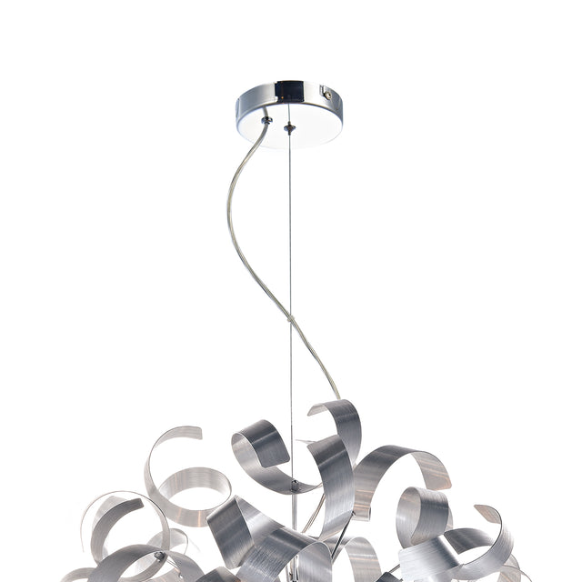 Rawley 9 Light Pendant Brushed Aluminium