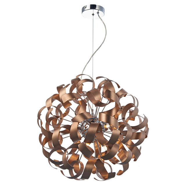 Rawley 9 Light Pendant Brushed Copper