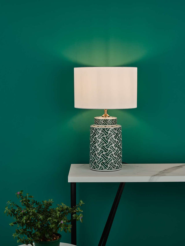 Reese Table Lamp Green Print Base Only