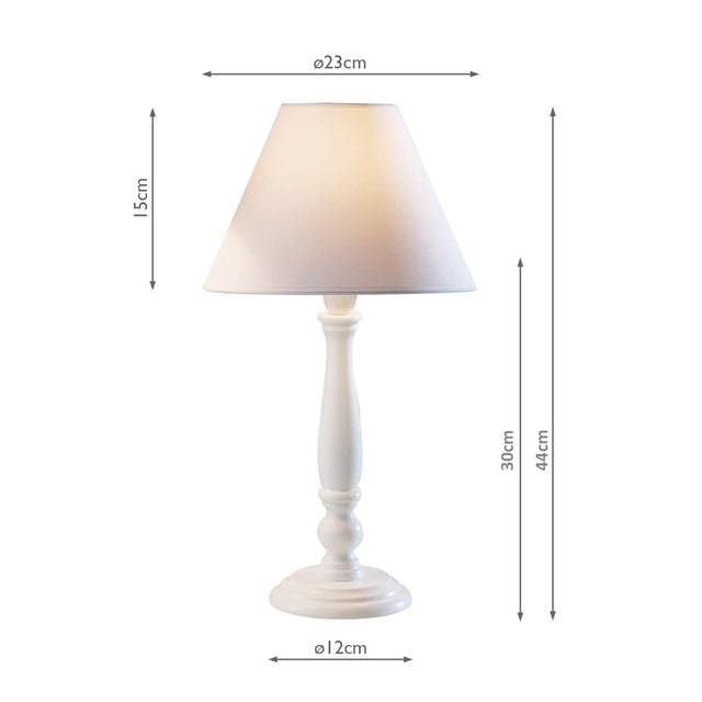 Regal Small Table Lamp White With Shade