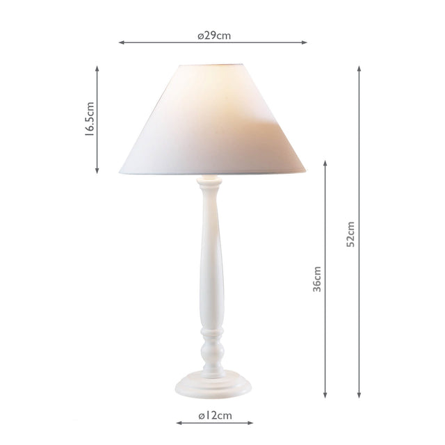 Regal Large Table Lamp White With Shade