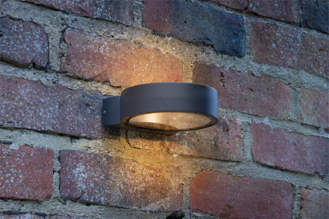 Reon Outdoor Wall Light Matt Grey Glass IP65 LED