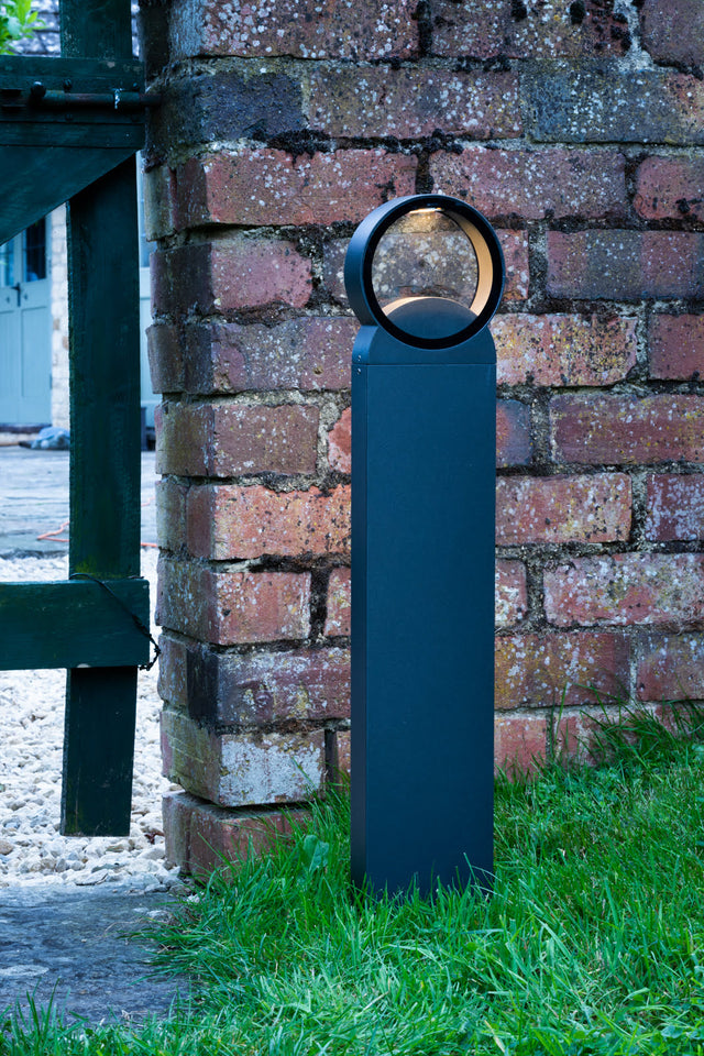 Reon Outdoor Post With Round Light Anthracite IP65 LED