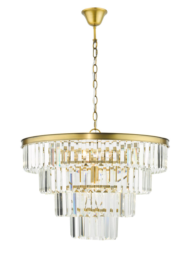 Rhapsody 6 Light Chandelier Crystal and Bronze